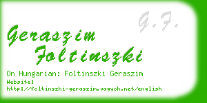 geraszim foltinszki business card